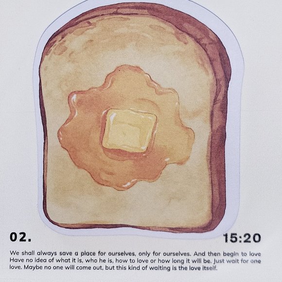 Bread slice with margarine or butter sticky note memo pad - Picture 2 of 2
